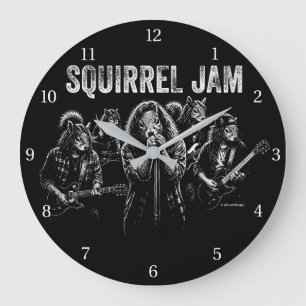 Squirrel Jam - Grappige Vintage Rockband Parodie D Grote Klok