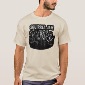 Squirrel Jam - Grappige Vintage Rockband Parodie T-shirt (Voorkant)
