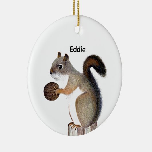 Squirrel Keramisch Ornament (Rechts)