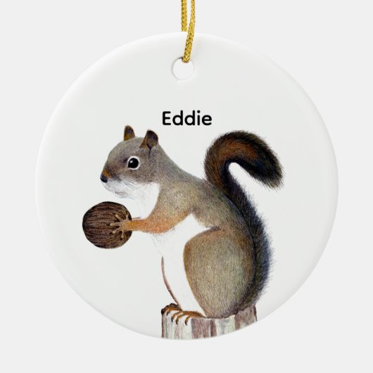 Squirrel Keramisch Ornament (Voorkant)