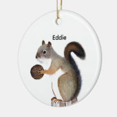 Squirrel Keramisch Ornament (Links)