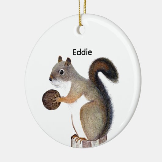 Squirrel Keramisch Ornament (Links)
