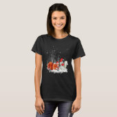 Squirrel Knitting Scarf Winter Christmas Tree Xmas T-shirt (Voorkant volledig)