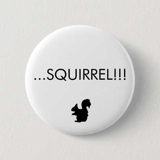 SQUIRREL!! Knoop Ronde Button 5,7 Cm (Voorkant)