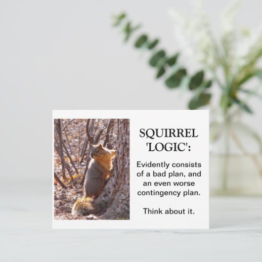 Squirrel Logic Briefkaart (Staand voorkant)