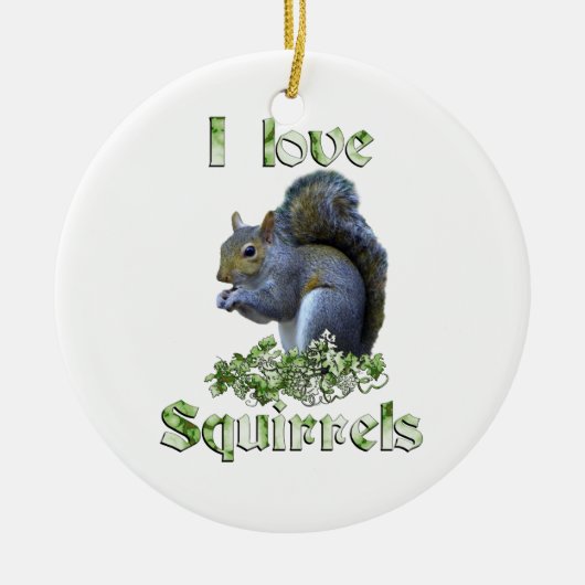Squirrel Love Keramisch Ornament (Voorkant)