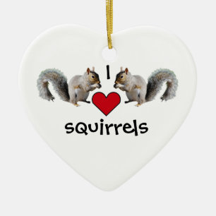 Squirrel Love Keramisch Ornament
