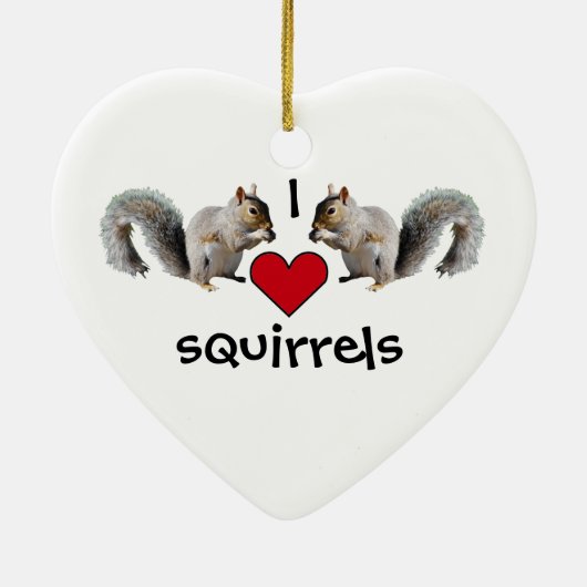 Squirrel Love Keramisch Ornament (Achterkant)