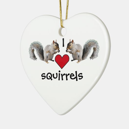 Squirrel Love Keramisch Ornament (Links)