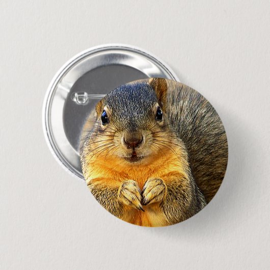 Squirrel Love_ Ronde Button 5,7 Cm (Voorkant /achterkant)
