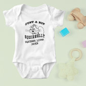 Squirrel Love Squirrelare Black Art Name Romper