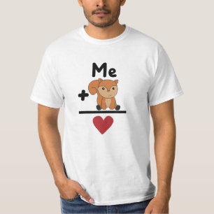 Squirrel Love vergelijking Forest Animals Heart T-shirt