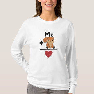 Squirrel Love vergelijking Forest Animals Heart T-shirt