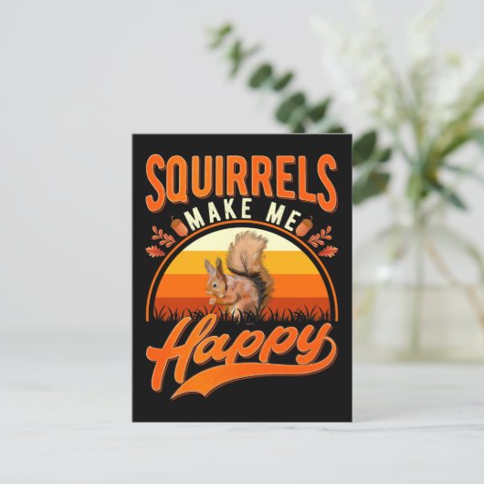 Squirrel Lover Forest Animal Briefkaart (Staand voorkant)