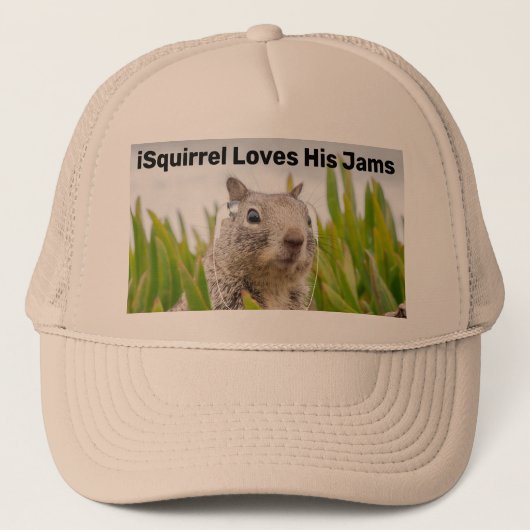 Squirrel Music Lover Music Jams Trucker Pet (Voorkant)