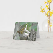 Squirrel Notecard Kaart (Gele Bloem)