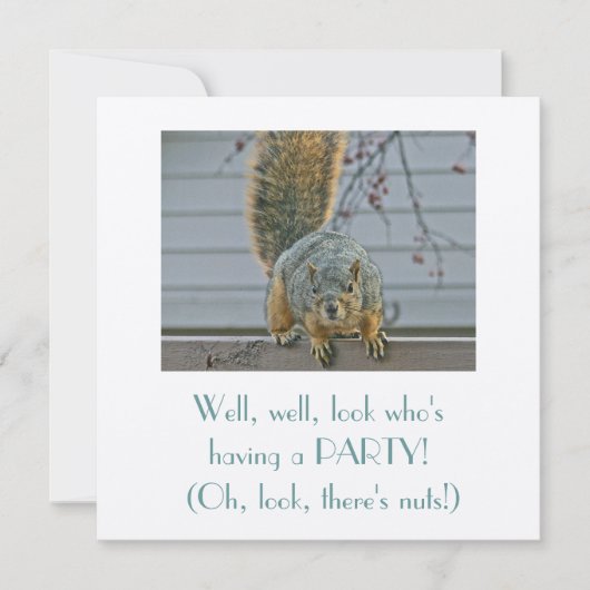 SQUIRREL OP FENCE DIE NAAR HUIS KIJKT KAART (Voorkant)