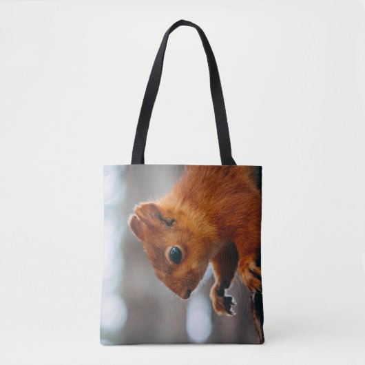 SQUIRREL OP TREE TRUNK TOTE BAG (Voorkant)