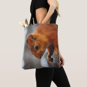 SQUIRREL OP TREE TRUNK TOTE BAG (Dichtbij)