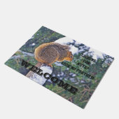 SQUIRREL OVER SNEEUWGEDEKTE POST/KIJK NAAR NUTS? DEURMAT (Schuin)