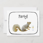 Squirrel Party Invitation Kaart (Voorkant)