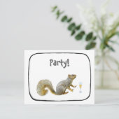 Squirrel Party Invitation Kaart (Staand voorkant)
