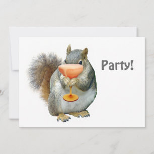 Squirrel Party Invitation Kaart