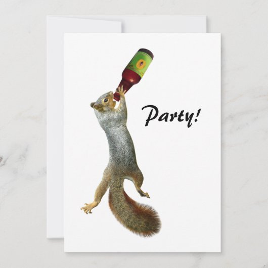 Squirrel Party Invitation Kaart (Voorkant)