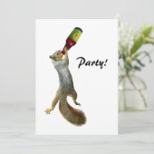 Squirrel Party Invitation Kaart (Staand voorkant)