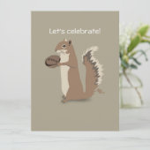 Squirrel Party Invitation Kaart (Staand voorkant)
