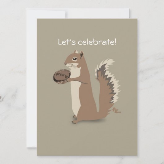 Squirrel Party Invitation Kaart (Voorkant)
