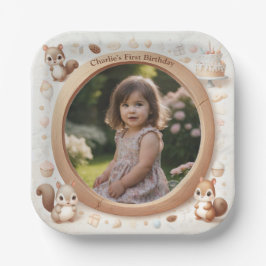 Squirrel Photo Lijst voor verjaardagsfeestjes voor Papieren Bordje