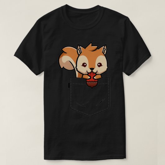Squirrel Pocket Funny Squirrel Kind Lover Kawaii T-shirt (Design voorkant)