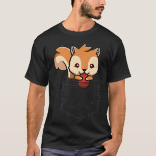 Squirrel Pocket Funny Squirrel Kind Lover Kawaii T-shirt