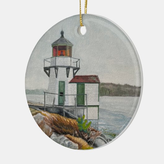 Squirrel Point Light Keramisch Ornament (Links)