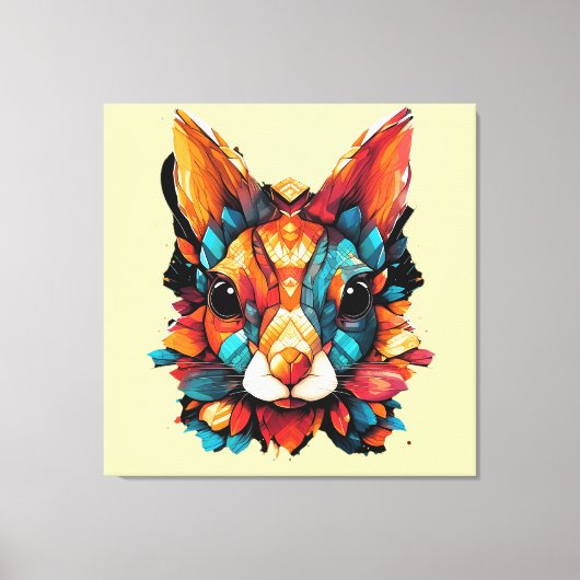 Squirrel Popart Canvas Afdruk (Voorkant)