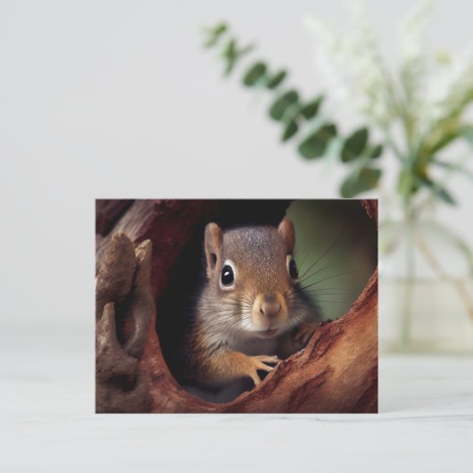 Squirrel Portrait Briefkaart (Staand voorkant)