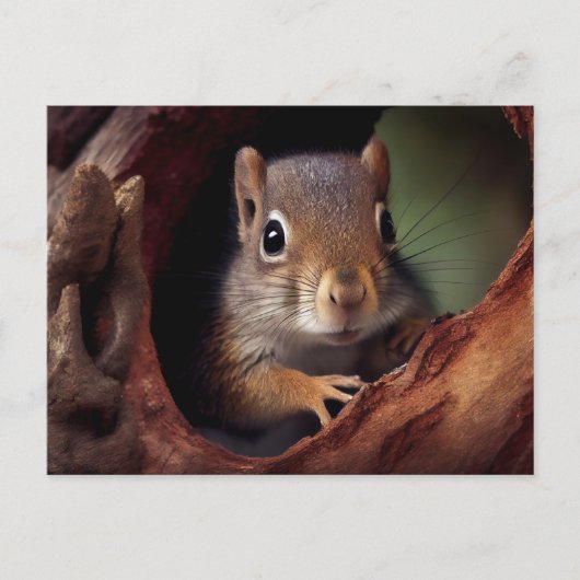 Squirrel Portrait Briefkaart (Voorkant)