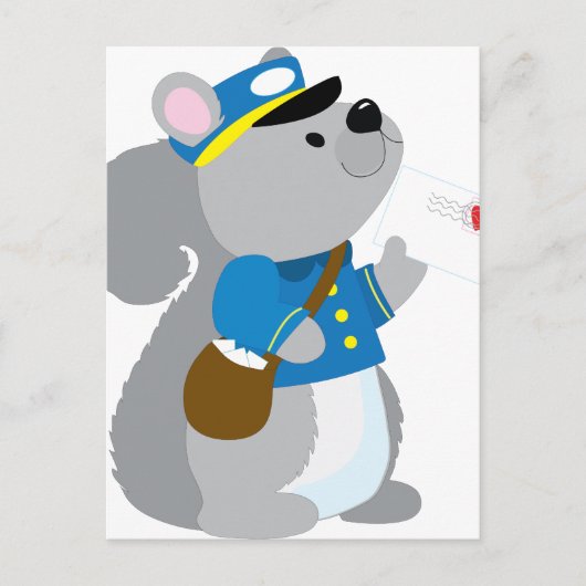 Squirrel Postman Briefkaart (Voorkant)