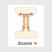 Squirrel Power Squirrel Rodent Dierenvrienden. Per Sticker (Vel)