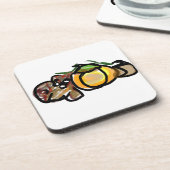 Squirrel pumpkins bier onderzetter (Linkerzijde)