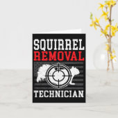 Squirrel Removal Technician Squirrel Hunting Anima Kaart (Gele Bloem)