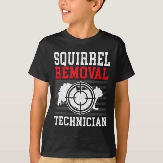 Squirrel Removal Technician Squirrel Hunting Anima T-shirt (Voorkant)