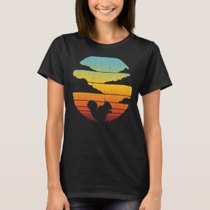 Squirrel Retro  60s 70s Sunset Rodent Anima T-shirt