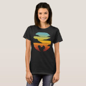 Squirrel Retro 60s 70s Sunset Rodent Anima T-shirt (Voorkant volledig)