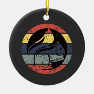 Squirrel Retro Keramisch Ornament