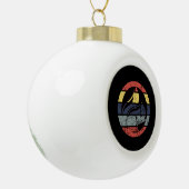 Squirrel Retro Keramische Bal Ornament (Links)