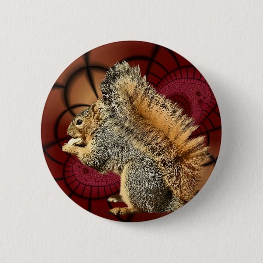SQUIRREL RONDE BUTTON 5,7 CM (Voorkant)