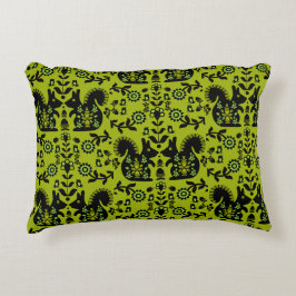Squirrel Scandinavian Folk Art Accent Kussen