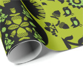 Squirrel Scandinavian Folk Art Cadeaupapier (Rol Hoek)